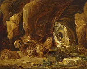 Belgian Artist Paintings Prints: Daniel in the Lions Den (Daniel 6)