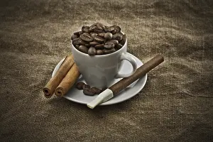 Coffee Tableware Prints: Dark coffee composition
