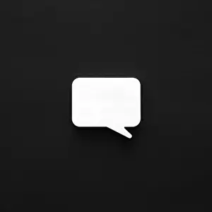 Barren Landscape Prints: Dark surface with chat bubble