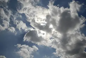 Blue Cloudy Sky Prints: Darken clouds in the sky