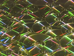Data Storage Devices Prints: Data medium storage CD DVD