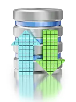 Creative Background Image Prints: Database upload download creative concept background