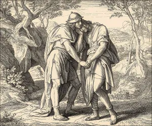 Old Testament Scripture Prints: David and Jonathan, Old Testament