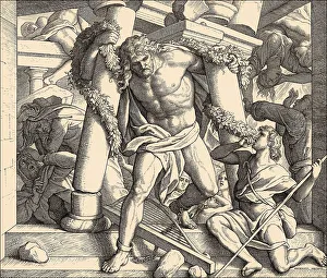 Old Testament Scripture Prints: Death of Samson, Old Testament