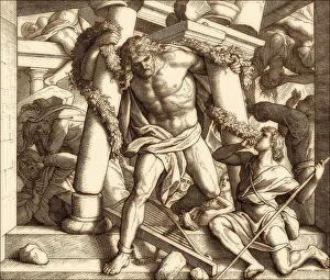 Old Testament Scripture Prints: Death of Samson, Old Testament