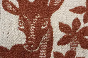Nordic Wildlife Photography Prints: Deer image on the old wool blanket