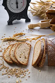 French Baguette Style Prints: Delicious mixed rye bread, also known as grey bread