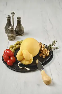 Artistic Food Photography Prints: Delicious pulled scamorzza cheese on a plate