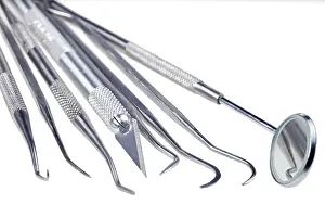 Healthcare Profession Prints: Dentists tools isolated on a white background