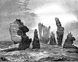 Deserted Scottish Landscape Prints: Destructive action of the Ocean