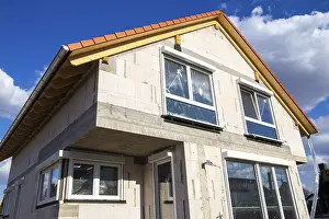 Detached House Construction Prints: Detached house under construction