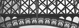 Eiffel Tower Close Up Prints: Detailed view of the Eiffel Tower