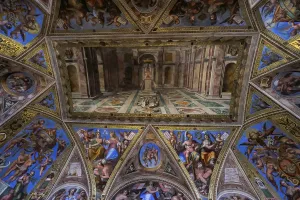 Prints of Details of the Beautiful Painting Ceiling - Stanze of Raphael (Raphael's Rooms) Inside the Vatican Museum Details of the Beautiful Painting Ceiling - Stanze of Raphael (Raphael's Rooms) Vatican City Prints: Raphael's Rooms Ceiling Print - Vatican Museum