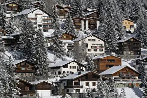 Winter Residential Building Prints: Development of apartment blocks