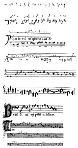 Handwritten Sheet Music Prints: Development in sheet music by Neumen