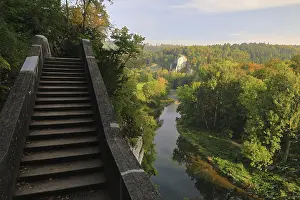 Danube River Waterfront Scene Prints: Devil's Bridge, bridge, Danube
