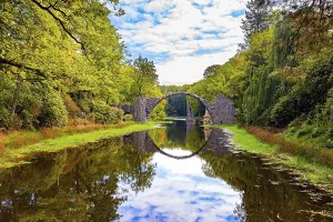 Volcanic Rock Formations Prints: The Devil's Bridge on the Rakots River