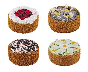 Framed Print : Four Nut Cakes Print Framed Print : Four Nut Cakes Print