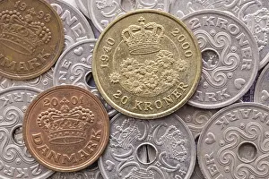 European Currency Crisis Prints: Different coins of Danish Krone