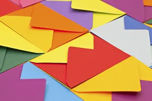 Framed Print : Different Colored Envelopes Print Framed Print : Different Colored Envelopes Print