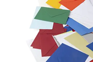 Colorful Envelopes Prints: Many different coloured envelopes