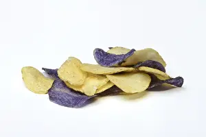 Colourful Still Life Prints: Different coloured potato chips