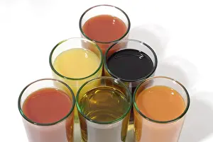 Balanced Diet Essentials Prints: Different juices