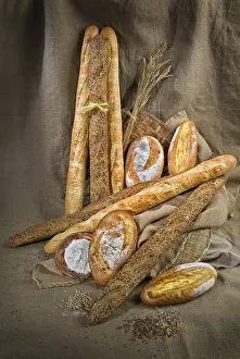 Pastry Photography Prints: Different kinds of bread and pastry