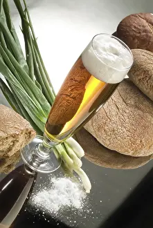 Bread Types Prints: Different kinds of bread on a studio background
