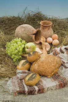 Diverse Breakfast Options Prints: Different kinds of bread on a studio background