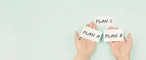 Business Strategy Planning Prints: Different plan a or b option, taking opportunity