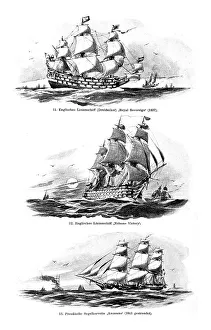 Old Sailing Vessels Prints: Different ships, historic image