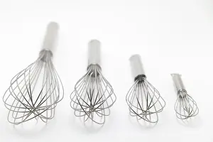 Kitchen Tool Assortment Prints: Different sized whisks