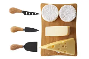 Cheese Types Prints: Different types of cheeses, brie