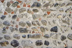 Full Frame Stone Images Prints: Different types of stone processed into a wall Format-filling