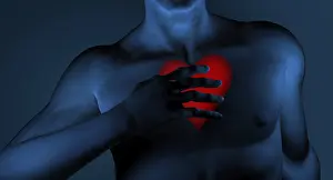 Digital Composing Prints: Digital Composing, man grabs his heart