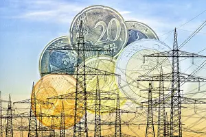 Deserted Power Supply Line Prints: Digital Composing, overhead power lines