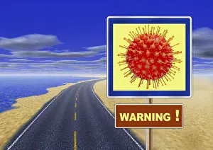 Epidemic Plague Virus Prints: Digital Composing, symbolic image