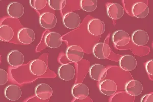 Abstract Design Prints: A digital rendering of an abstract crimson background with soft