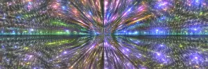 Night Sky Illustration Prints: A digitally rendered abstract image