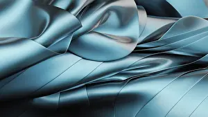 Abstract Wave Pattern Prints: A digitally rendered image captures smooth