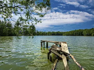 Deserted Pier Prints: Dilapidated jetty in the Boddensee