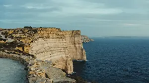 Southern European Landscape Prints: Dingli cliffs during sunset on Malta