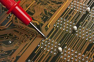 Construction Site Prints: Dipstick on the electronic board