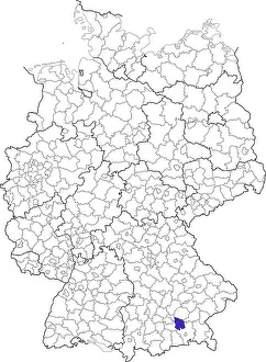 Bavaria District Prints: District of Ebersberg, in Bavaria