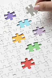 Winter Sports Activity Prints: Diversity composition with different pieces puzzle