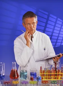 European Medical Practitioner Prints: A doctor experiments in the laboratory