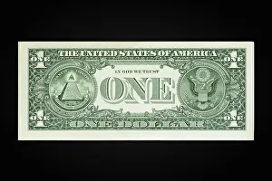 USA Currency Prints: US one Dollar note reverse