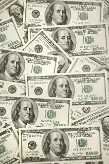 One Hundred Dollar Bill Prints: Dollar notes. 100 dollar notes