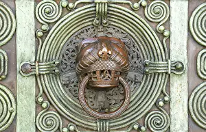 Metal Door Fittings Prints: Door knocker, head, ring